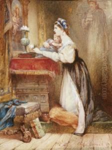 A Mother And Child Praying