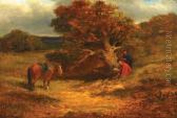 Cavaliers Resting Under An Oak Tree - view 1