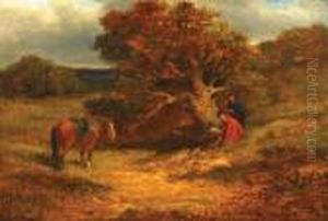 Cavaliers Resting Under An Oak Tree