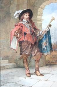 A Trumpeter In 17th Century Costume