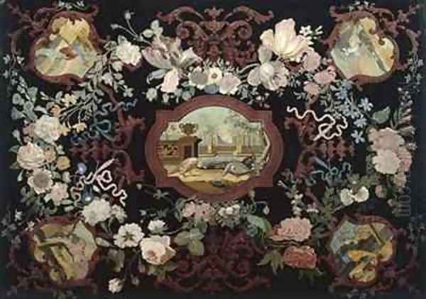 Scagolia table top - view 1