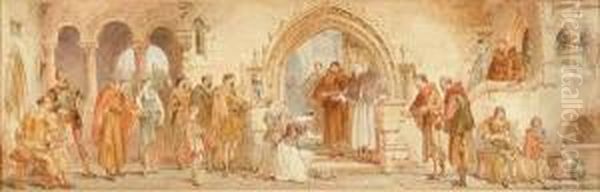 Alms Day At The Monastery - view 1