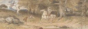 The Challenge: Fairies Confronting A Medieval Knight by Charles Cattermole