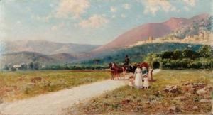 Una Famiglia Siciliana - 1904 by Michele Catti