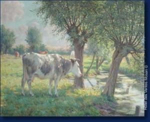 Vaches Au Pre by Albert Caullet