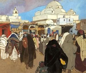 Place Bab-souika A Tunis Et La Mosquee Sidi Mahrez (tunis)