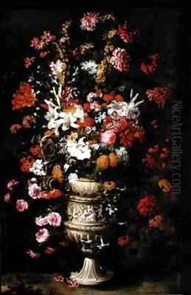 Flowers in a Figured Vase - view 1