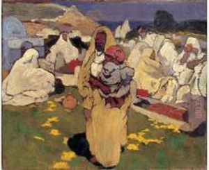 " Maternite Et Assemblee De Femmes ". by Leon Cauvy