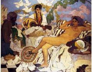 Femmes Au Concert by Leon Cauvy