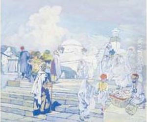 Promenade Pres De La Grande Mosquee, Alger.