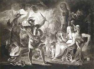 Macbeth, the Three Witches and Hecate in Act IV, Scene I of 'Macbeth' by William Shakespeare by John Boydell