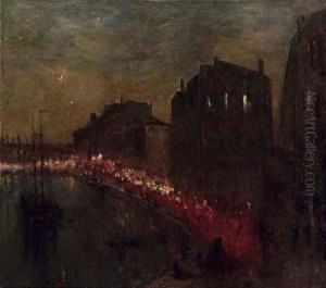 La Processione Del Venerdi Santo A Savona by Ludovico Cavaleri