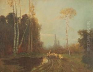 Paesaggio Conpastorelle E Gregge Paesaggio Conpastorelle E Gregge