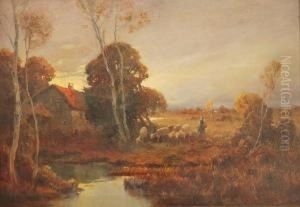 Paesaggio Lombardoal Tramonto by Ludovico Cavaleri