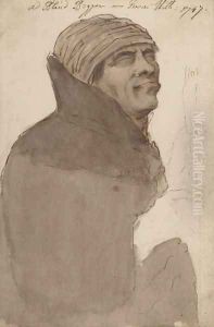 A blind beggar on Tower Hill
