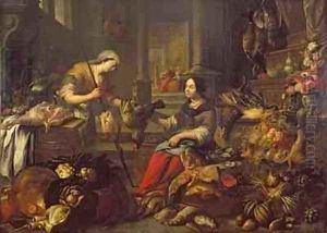 Jesus at the Home of Martha and Mary by Michel de Bouillon