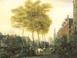 A view of the Prinsengracht, Amsterdam