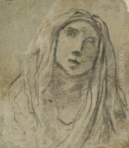 Tete De La Vierge by Giacomo Cavedone