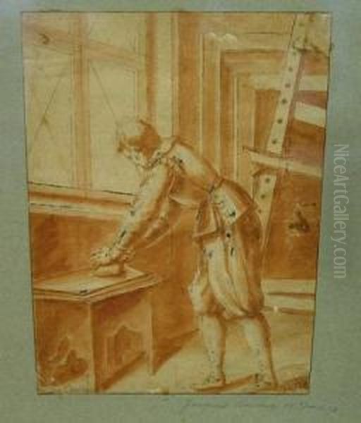 Artist's Assistant In The Studio - view 1