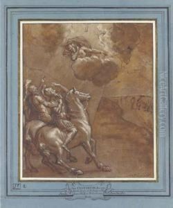 The Conversion Of Constantine by Giacomo Cavedone