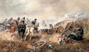 War - The attack on the baggage train at the battle of Edgehill by Richard Beavis