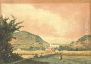 Church At Saint Joseph Village, Near Valsayn, Trinidad by Michel Jean Cazabon