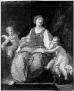Sainte Cecile. Toile Ovale