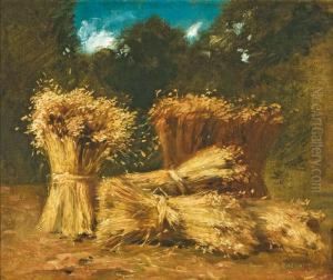 Les Gerbes De Ble by Jean-Charles Cazin