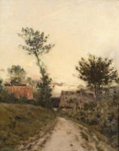 Chemin A L'entree Du Village by Jean-Charles Cazin