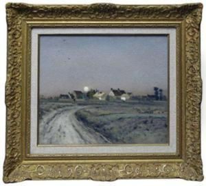 Gehoft Im Schnee by Jean-Charles Cazin