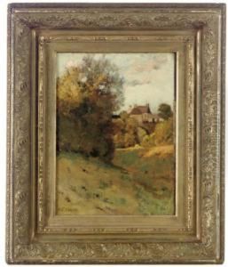 Autumnal Landscape With A House In The Distance by Jean-Charles Cazin