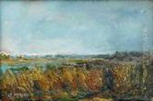 Paysanne Dans Les Bles by Jean-Charles Cazin