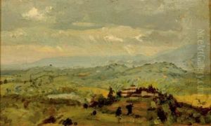 View Of A Country Landscape by Jean-Charles Cazin