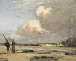Awaiting The Boats by Jean-Charles Cazin