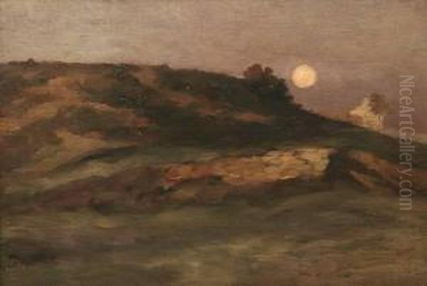 Moon Over Normandy Dunes - view 1