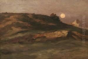 Moon Over Normandy Dunes by Jean-Charles Cazin