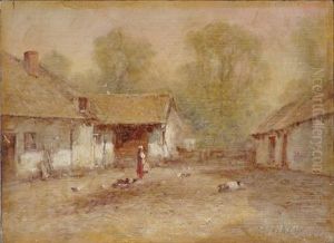 In The Farmyard by Jean-Charles Cazin