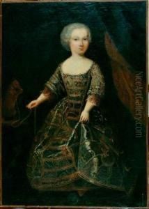 Portrait De Jeune Fille Avec Son Ecureuil Apprivoise by Sebastiano Ceccarini