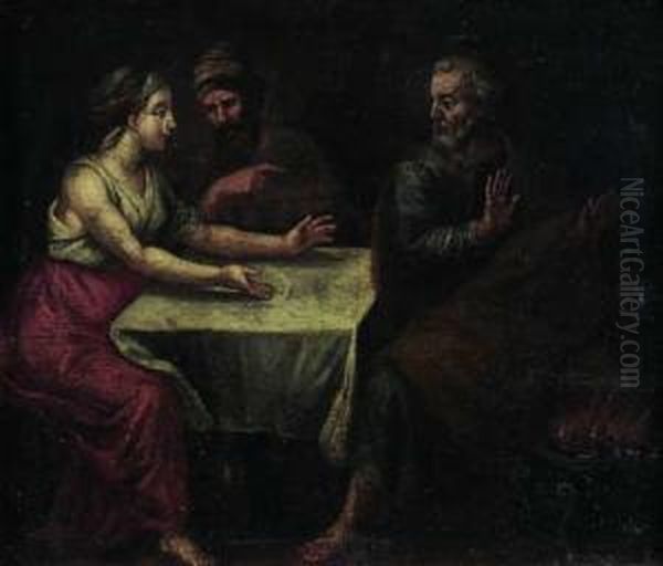La Fuga Di Loth E Le Figlie Dalla Citta' Di Sodoma In Fiamme - Susanna E I Vecchioni - view 1