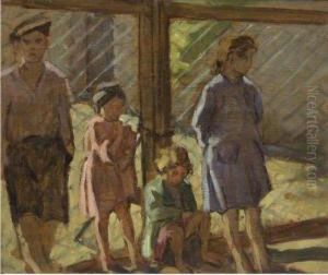 Children In A Courtyard Children In A Courtyard