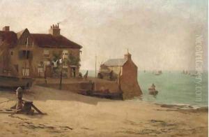 The dawn of day on the Essex coast by William Graham Buxton