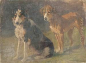 Coppia Di Cani by Eugenio Cecconi