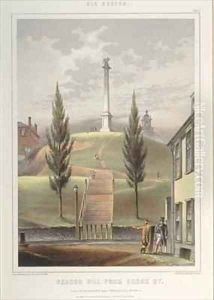 Beacon Hill from Derne Street, Boston by Bufford, John Henry