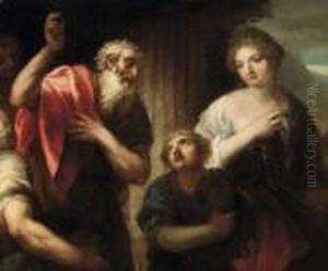 Abramo Caccia Agar E Ismael by Andrea Celesti