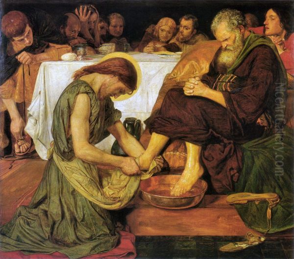Jesus washing Peter's feet - view 1