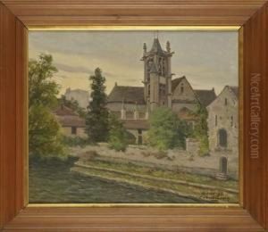 Vue De Moret-sur-loing by Charles Ferdinand Ceramano