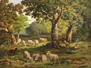 < Bergereet Ses Moutons by Charles Ferdinand Ceramano