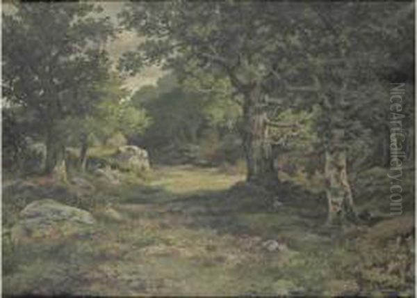 "paysage De La Foret De Fontainebleau". - view 1