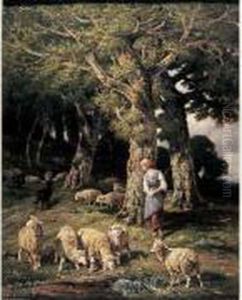 Bergere Gardant Ses Moutons