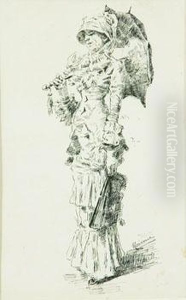 Ragazza Con Ombrellino - view 1